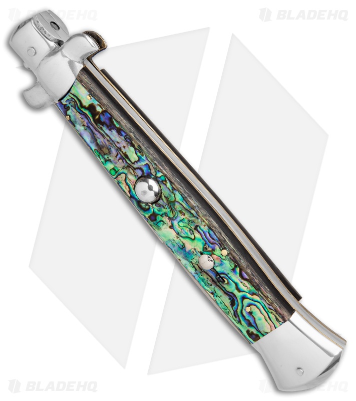AGA Campolin 15" Automatic Italian Stiletto Abalone (6.6" Satin) 