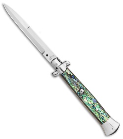 AGA Campolin 15" Automatic Italian Stiletto Abalone (6.6" Satin) 