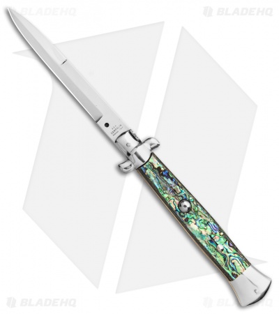 AGA Campolin 15" Automatic Italian Stiletto Abalone (6.6" Satin) 