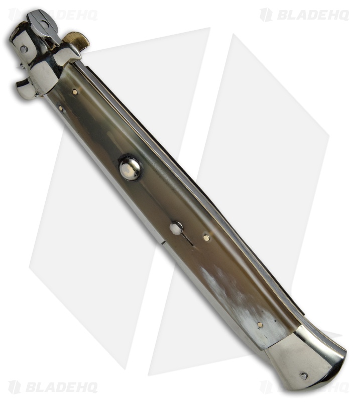 AGA Campolin 18" Italian Stiletto Knife Brazilian Horn (8" Satin Bayonet)