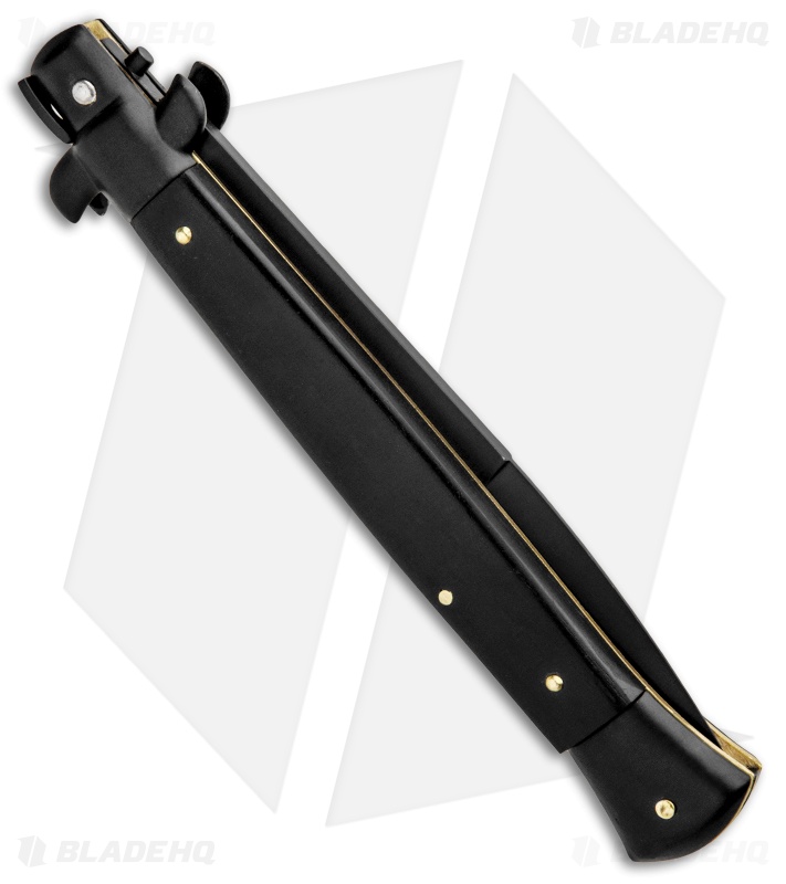 Frank B 11" Italian Stiletto Automatic Bayonet Knife Ebony (4" Black)
