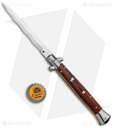 Frank B 11" Italian Stiletto Kris Automatic Knife Cocobolo (5" Polish) 