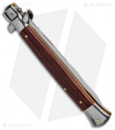 Frank B 11" Italian Stiletto Kris Automatic Knife Cocobolo (5" Polish) 