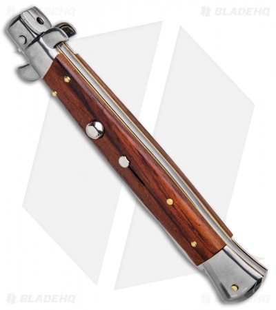 Frank B 11" Italian Stiletto Kris Automatic Knife Cocobolo (5" Polish) 