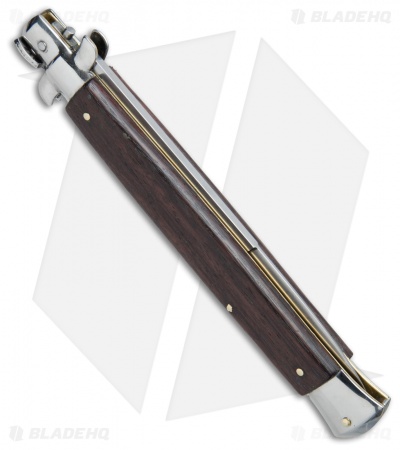 Frank B. 13" Italian Stiletto Bayonet Automatic Knife Dark Wood (6" Satin)