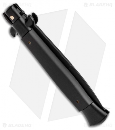 Frank B 9" Italian Stiletto Automatic Bayonet Knife Stealth Black (4" Black)