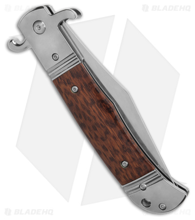 9" CZ Bolster Release Automatic Knife Snakewood (4.12" Satin)