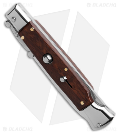  AKC 9" Bayonet Automatic Swinguard Italian Stiletto Snakewood (4" Satin)