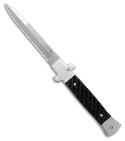 AKC X-Treme Shadow Bolster Release Auto Knife  Black Carbon Fiber (4&quot; SW) | 205002
