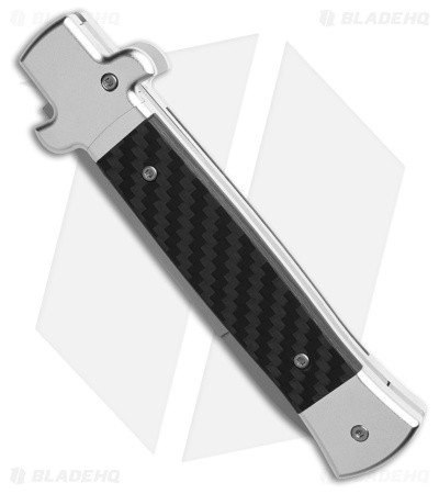 AKC X-Treme Shadow Bolster Release Auto Knife  Black Carbon Fiber (4" SW)
