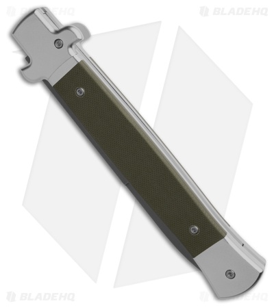 AKC X-Treme Shadow Bolster Release Automatic Knife Green-G10 (5" SW)