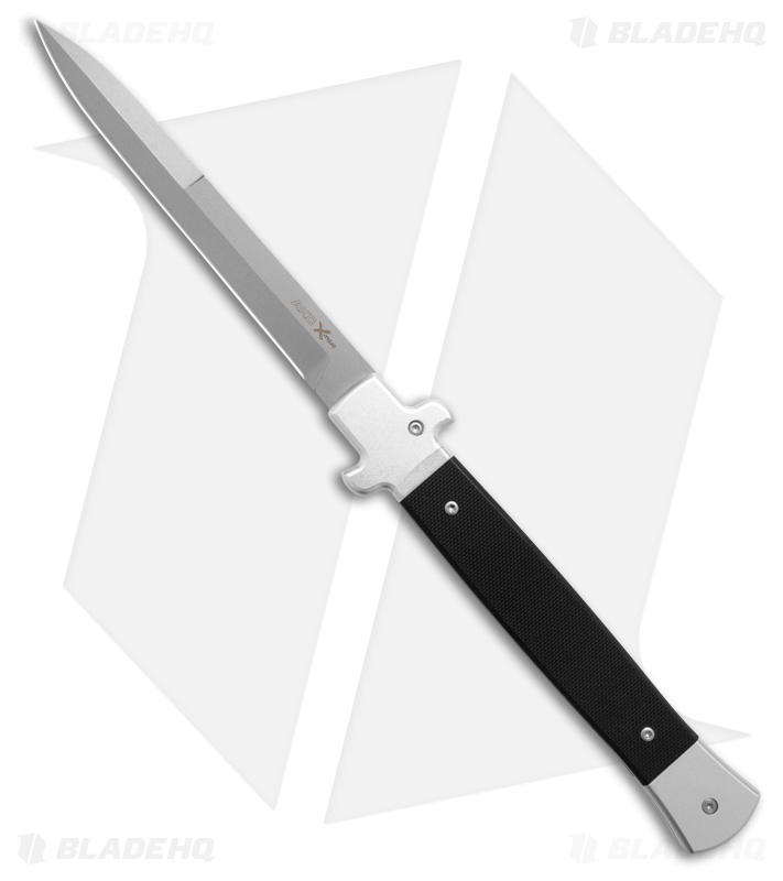 AKC X-Treme Shadow Bolster Release Automatic Knife Black G-10 (5" SW)