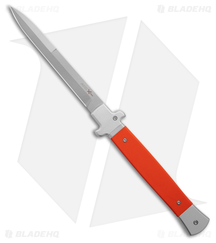 AKC 11" X-Treme Shadow Bolster Release Automatic Knife Orange G-10 (5" SW)
