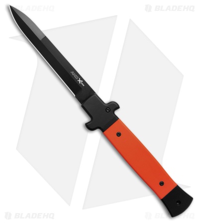 AKC X-Treme 4" Shadow Bolster Release Automatic Knife Orange G-10 (4" Black)