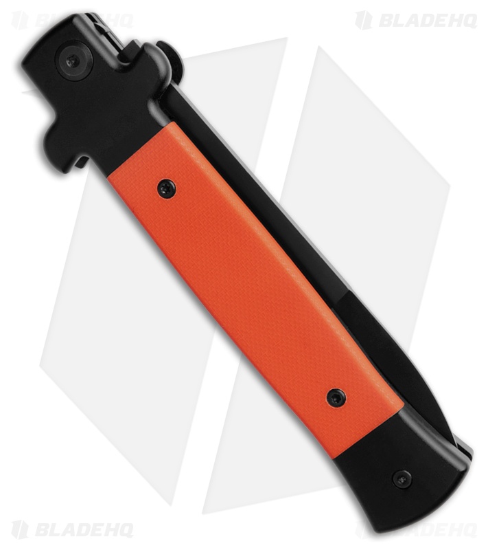 AKC X-Treme 4" Shadow Bolster Release Automatic Knife Orange G-10 (4" Black)