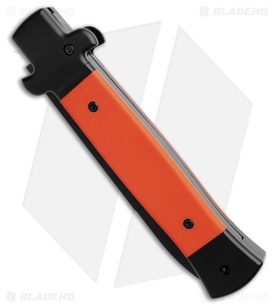 AKC X-Treme 4" Shadow Bolster Release Automatic Knife Orange G-10 (4" Black)
