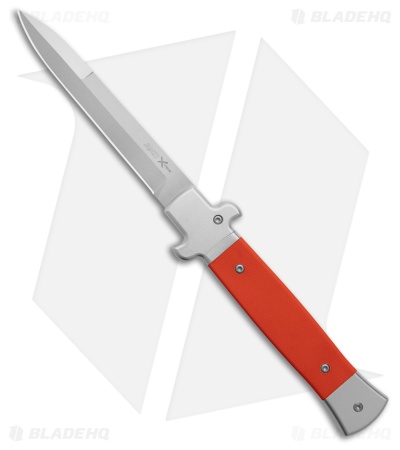 AKC X-Treme Shadow Bolster Release Automatic Knife Orange G-10 (4" SW)