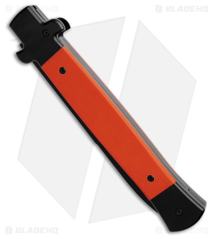 AKC 11" X-Treme Shadow Bolster Release Automatic Knife Orange G-10 (5" Black)
