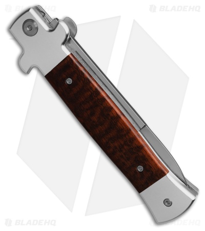 AKC X-Treme 9" Shadow Bolster Release Automatic Knife Snakewood (4" Satin)