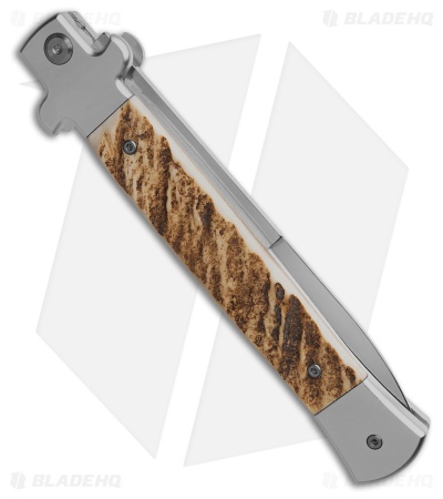 AKC X-Treme Shadow Bolster Release Automatic Knife Stag (5" Polish)