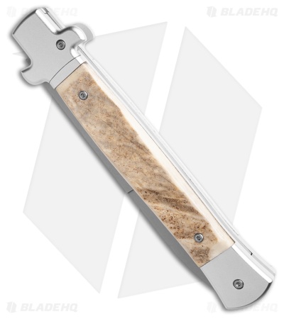 AKC X-Treme Shadow Bolster Release Automatic Knife Stag (5" Satin)