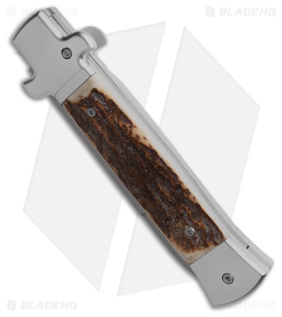 AKC X-Treme 9" Shadow Bolster Release Automatic Knife Stag (4" SW)