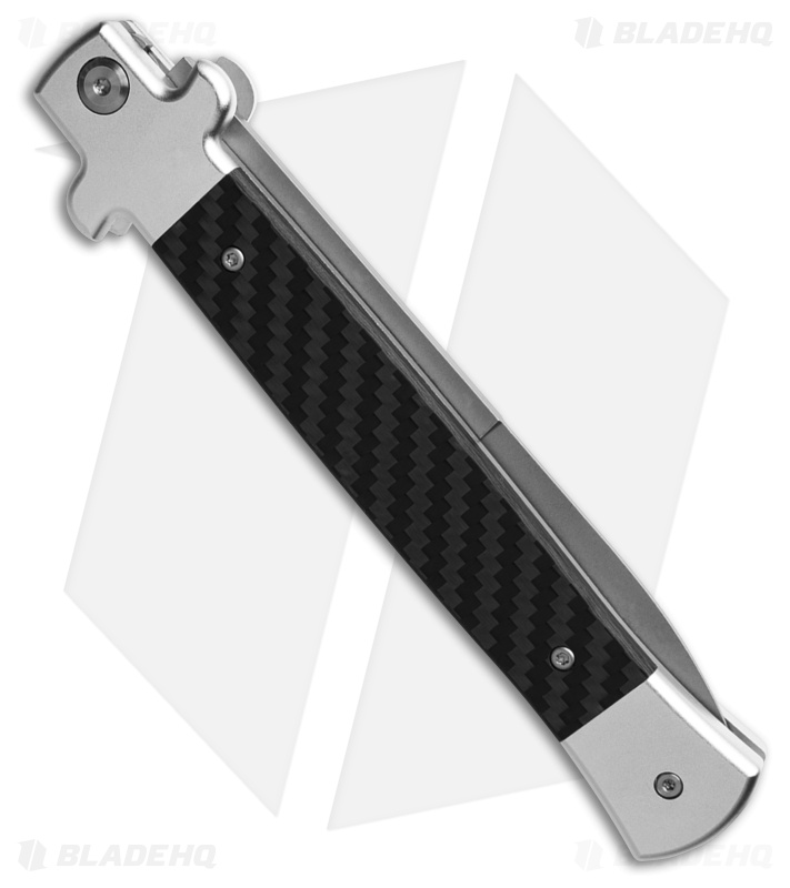 AKC X-Treme Shadow Bolster Release Auto Knife  Black Carbon Fiber (5" SW)