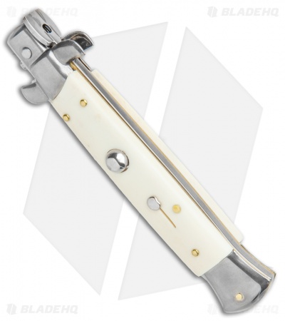 Frank B 9" Italian Stiletto Kris Knife Bone (4" Satin) 