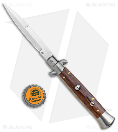 Frank B 9" Italian Stiletto Bayonet Knife Palisander Wood (4" Satin) 