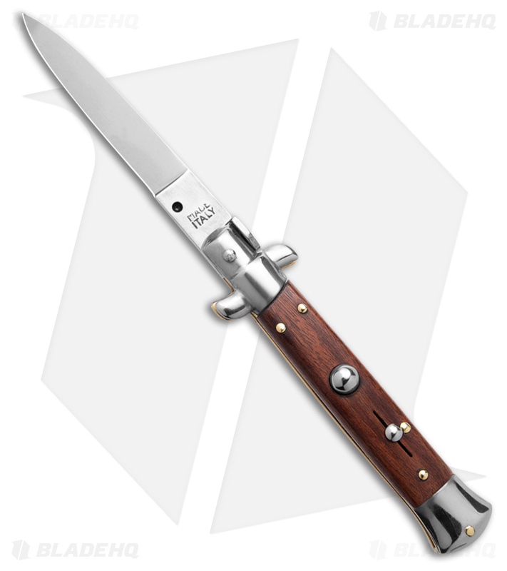 SKM 8" Italian Stiletto Automatic Knife Rosewood (3.25" Satin Flat)