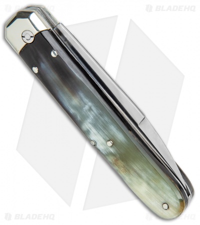 AGA Campolin Baron Automatic Knife Dark Horn  (3.75" Satin)
