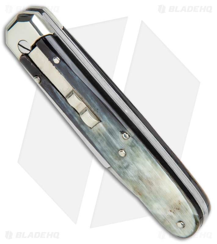 AGA Campolin Baron Automatic Knife Dark Horn  (3.75" Satin)