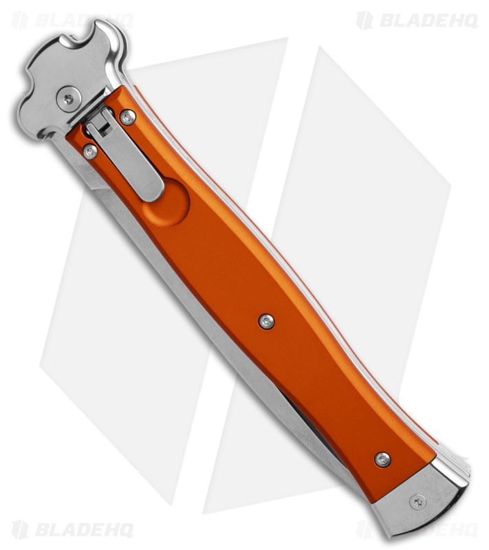AGA Campolin Zero+ Dagger Leverlock Automatic Knife Orange Al (4.6" Satin) 
