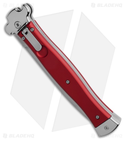 AGA Campolin Zero+ Dagger Leverlock Automatic Knife Red (4.7" Satin)