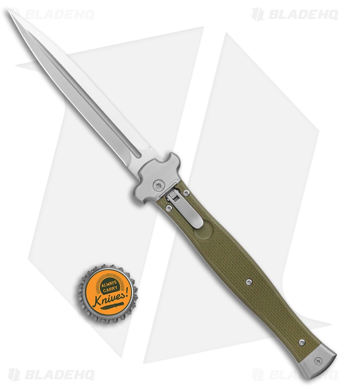 AGA Campolin Zero+ Dagger Leverlock | Green G-10 - Blade HQ