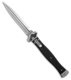 AGA Campolin Zero+ Dagger Leverlock Automatic Knife Black Al (4.7" Satin)