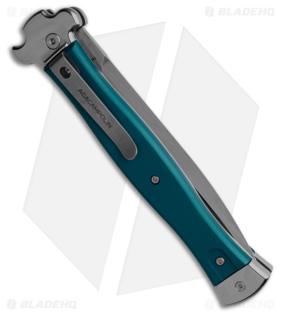 AGA Campolin Zero+ Dagger Leverlock Automatic Knife Blue Aluminum (4.7" Satin)