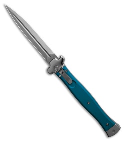 AGA Campolin Zero+ Dagger Leverlock Automatic Knife Blue Aluminum (4.7" Satin)