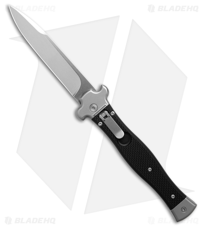 AGA Campolin Zero Italian Leverlock Automatic Knife Black G-10 (3.75" Polished)