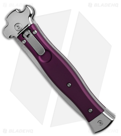 AGA Campolin Zero Dagger Leverlock Automatic Knife Purple Al (3.75" Satin) 