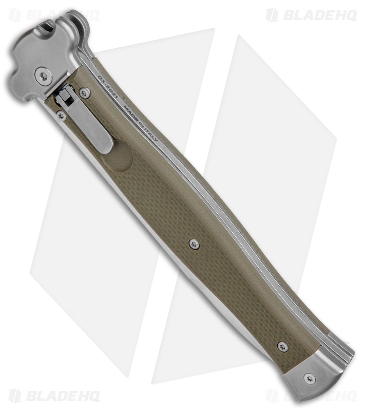 AGA Campolin Zero+ Bayonet Leverlock Automatic  Green G-10 (4.5" Satin) 