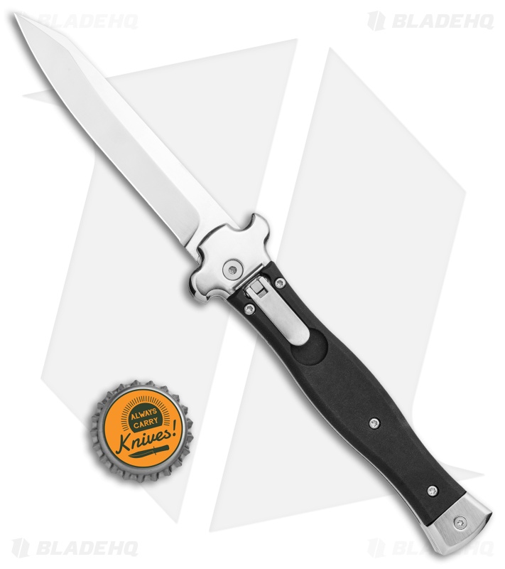 AGA Campolin Zero Reverse Tanto Leverlock Auto Knife Smooth Black