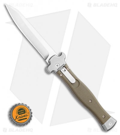AGA Campolin Zero Reverse Tanto Leverlock Automatic  Green G-10 (4" Satin) 