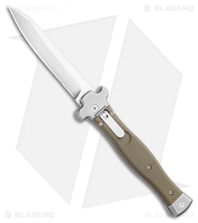 AGA Campolin Zero Reverse Tanto Leverlock Automatic  Green G-10 (4" Satin) 