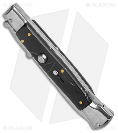 AKC Swinguard 10" Auto Italian Bayonet Stiletto Sim Dark Horn (4.25" Satin) 
