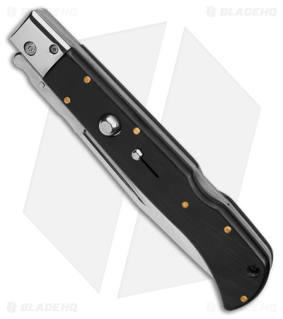 Italian Style 11" Roma Drop Point Automatic Swinguard Ebony (4.6" Polished)