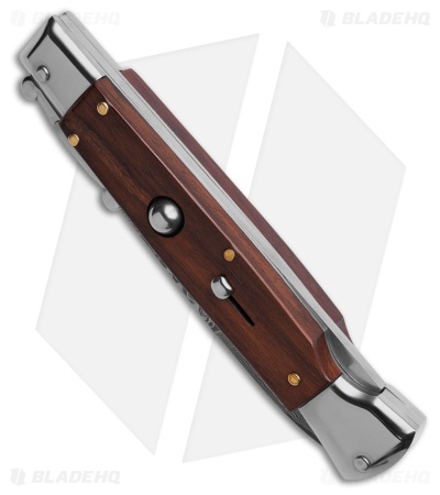 AKC 9" Swinguard Automatic Italian Stiletto Knife Cocobolo (3.8" Damascus)