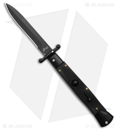 AKC World Swinguard 9" Automatic Black G10 w/ Sheath (3.8" Blk)