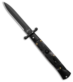AKC World Swinguard 9" Automatic Black Marble w/ Box (3.8" Blk)