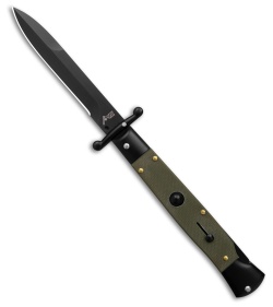 AKC World Swinguard 9" Automatic Green G10/Tactical w/ Box (3.8" Blk)